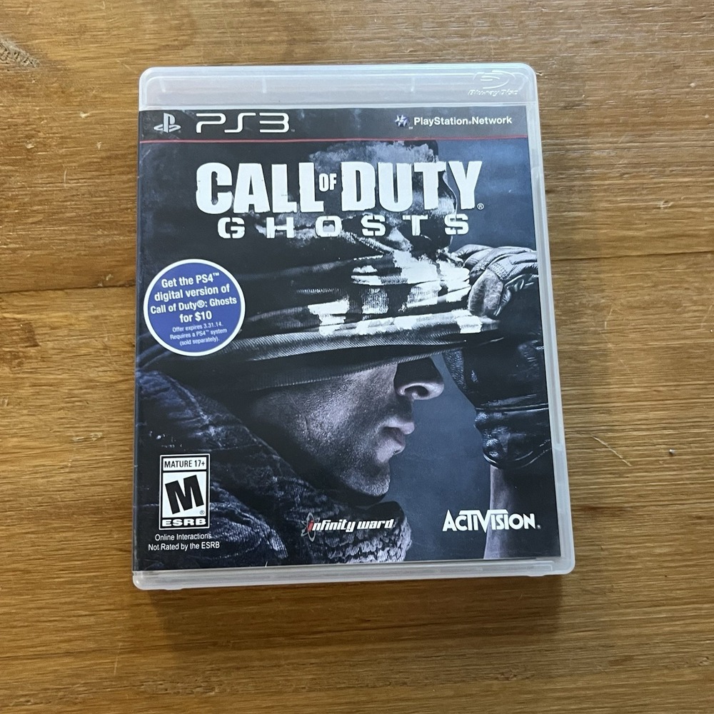 Call of Duty Ghosts PS3 PlayStation 3 w Case Disc